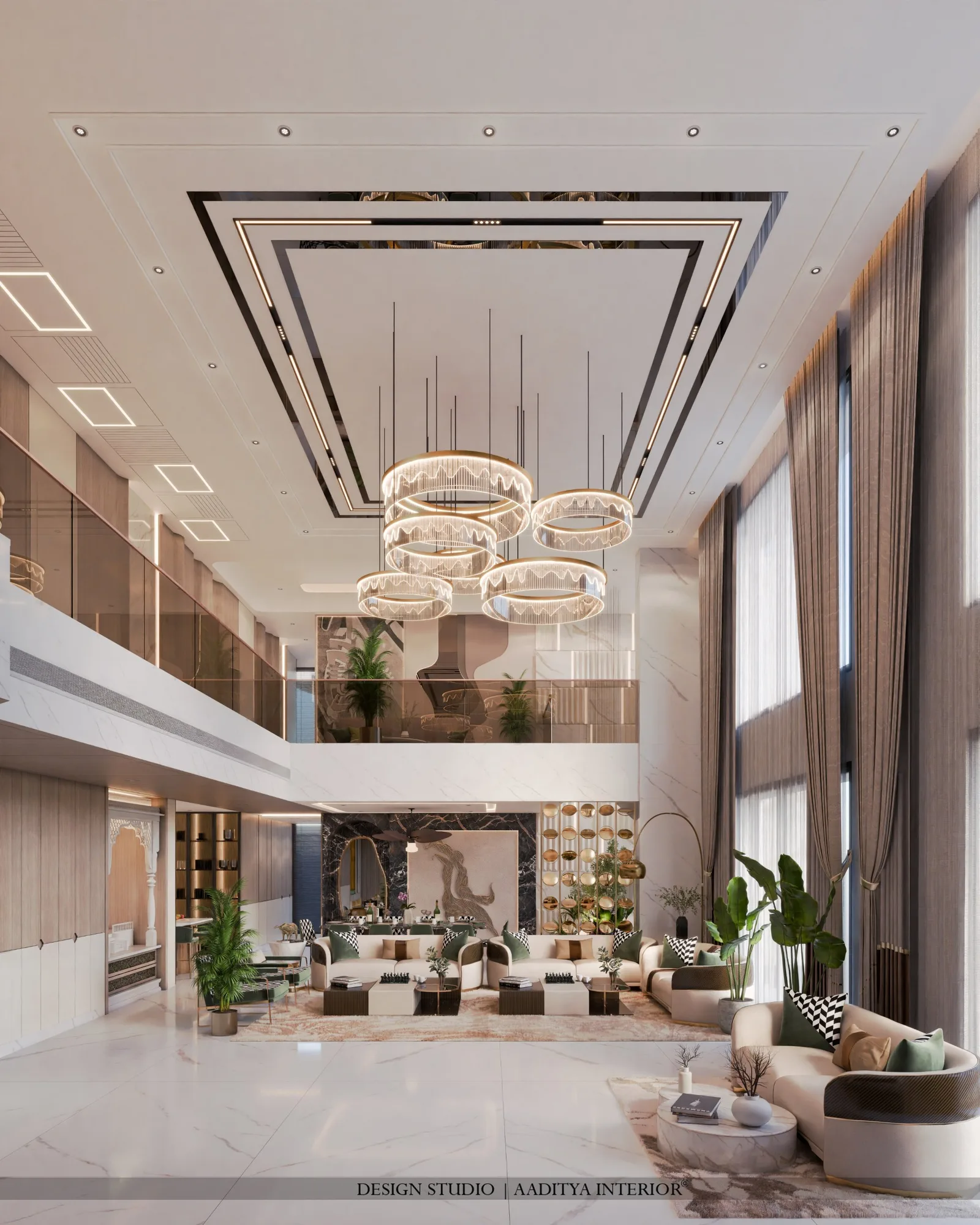 Double-Height Living Room
