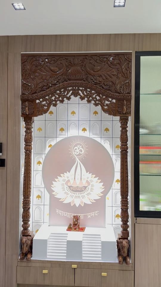 Beautiful white temple with touch of wooden