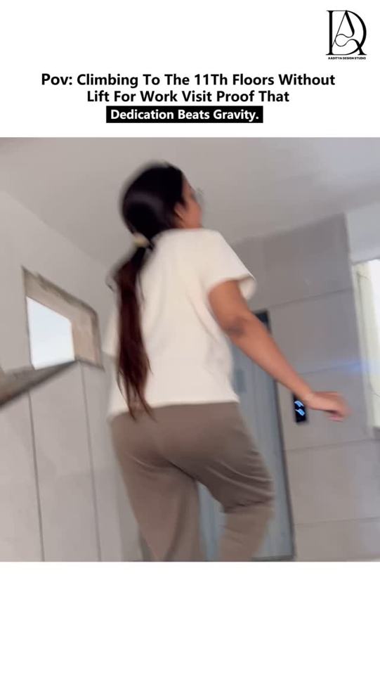 Pov: climbing to the 11th floors without lift for work visit proof…