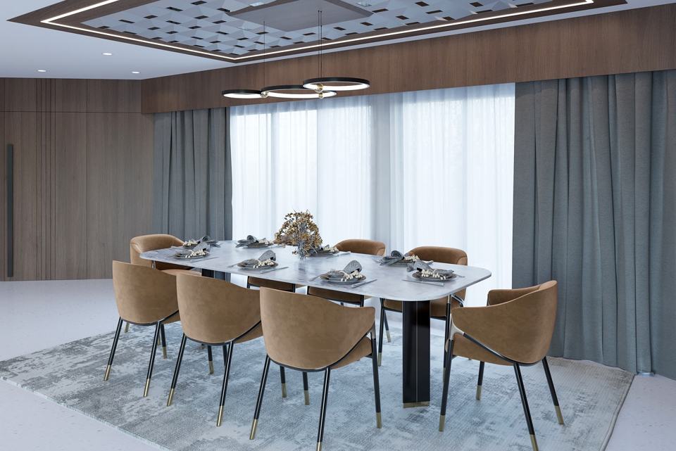 A living and dining room that blends upscale design with warm,… – photo 3