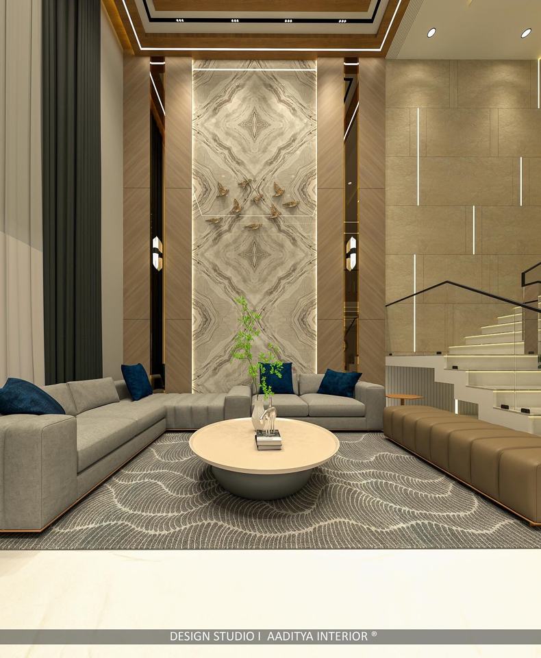 Double height living room