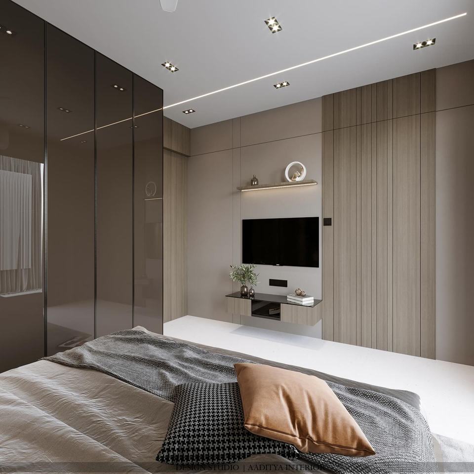 Master bedroom with mild colour combination – photo 2