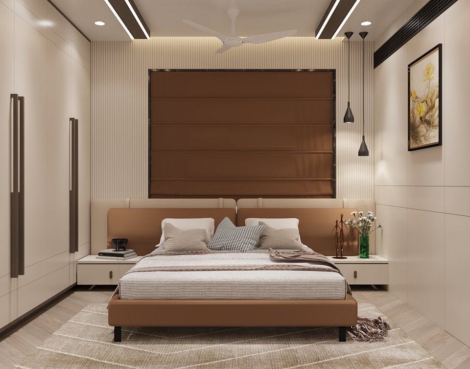 Simple and peaceful bedroom
