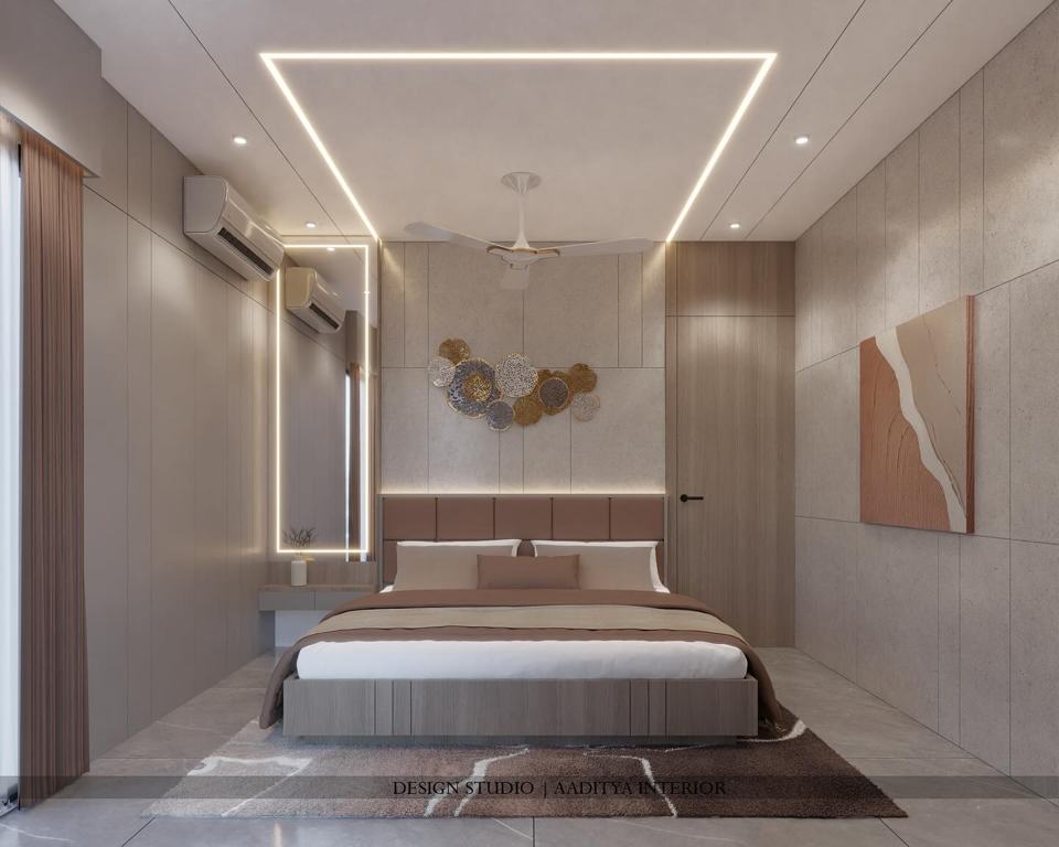 Modern elegance meets cozy comfort – a beautifully designed bedroom…