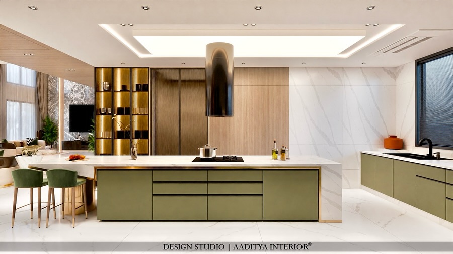 Step into sophistication. This modern kitchen by Aaditya Interior… – photo 2