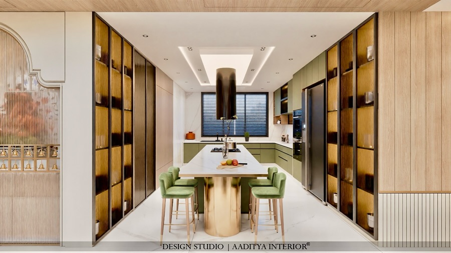 Step into sophistication. This modern kitchen by Aaditya Interior… – photo 3