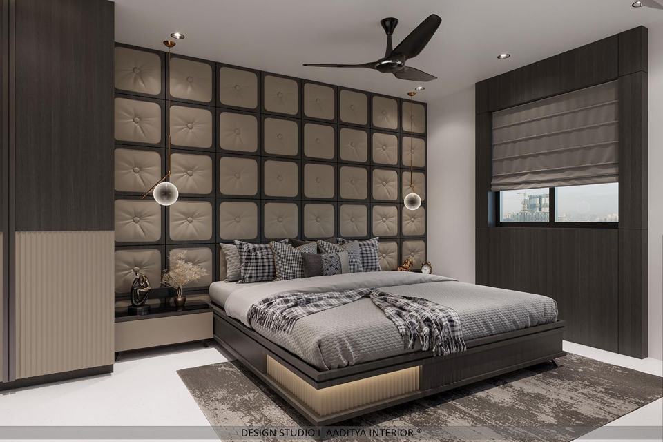 A beautiful bedroom design featuring an abobey veneer and stanley… – photo 2