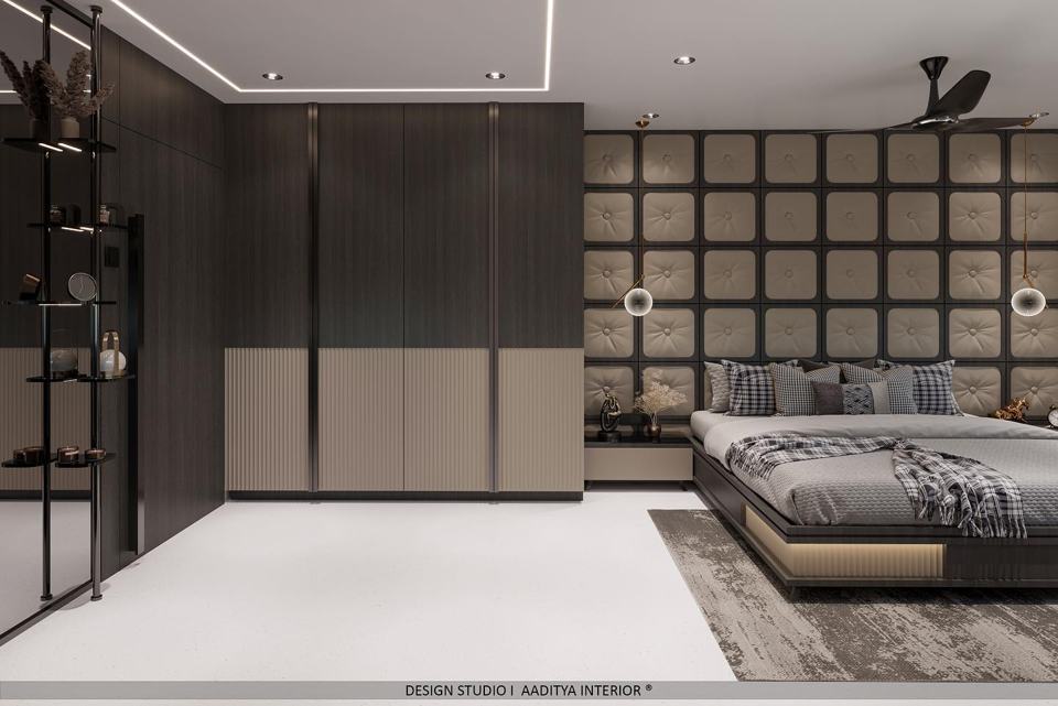 A beautiful bedroom design featuring an abobey veneer and stanley… – photo 3