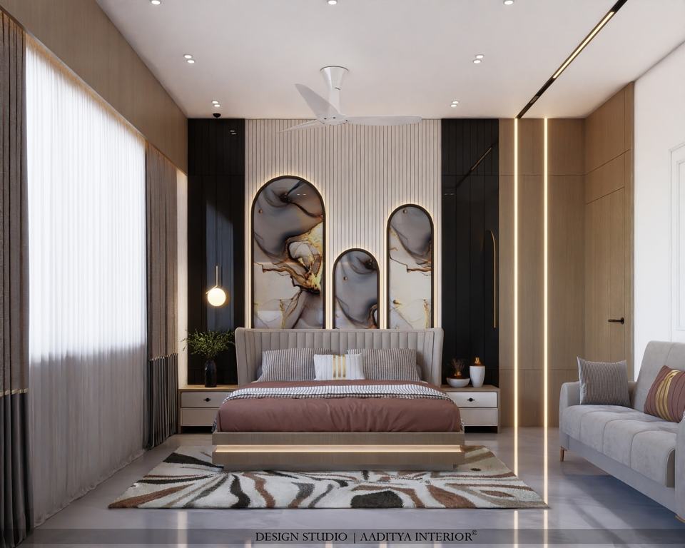 A touch of elegance, a dash of coziness – the perfect bedroom balance