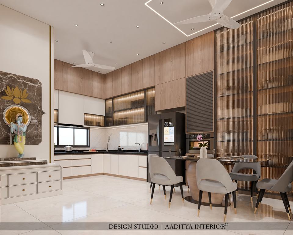 Where modern elegance meets divine serenity – a kitchen designed for…