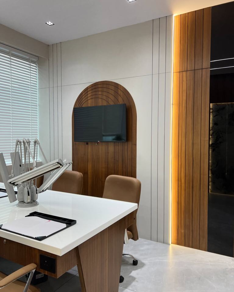 Modern office design maximizes productivity through open spaces,…