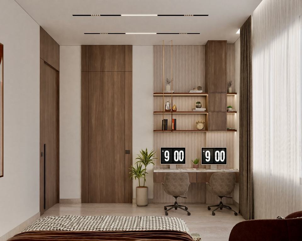 This modern luxury bedroom interior showcases a perfect blend of… – photo 2