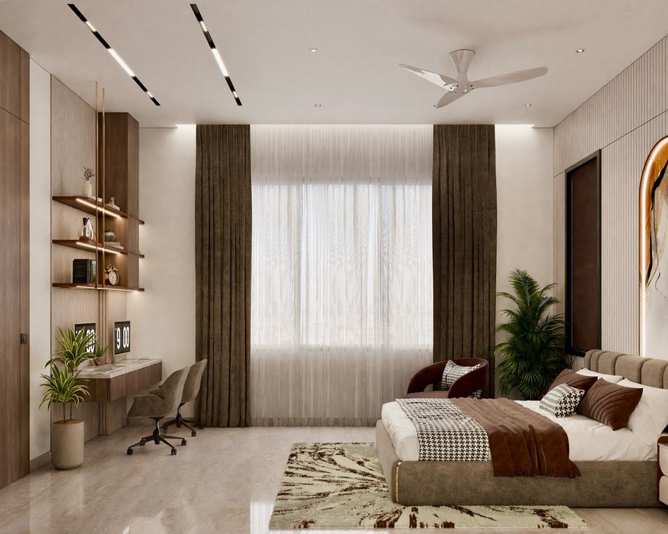This modern luxury bedroom interior showcases a perfect blend of… – photo 3