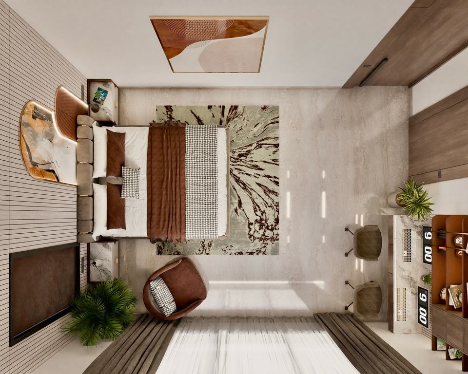 This modern luxury bedroom interior showcases a perfect blend of… – photo 5