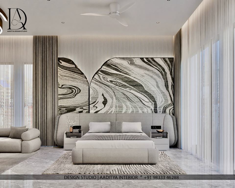 A bedroom designed for peace, style & elegance