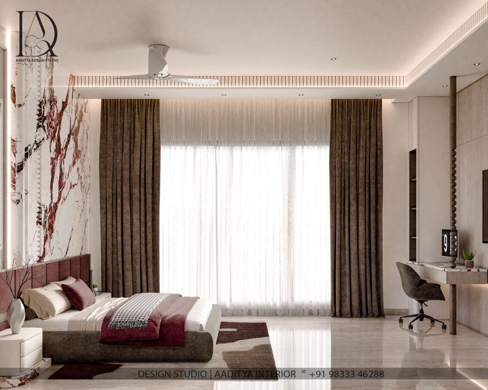 Red velate bedroom – photo 6
