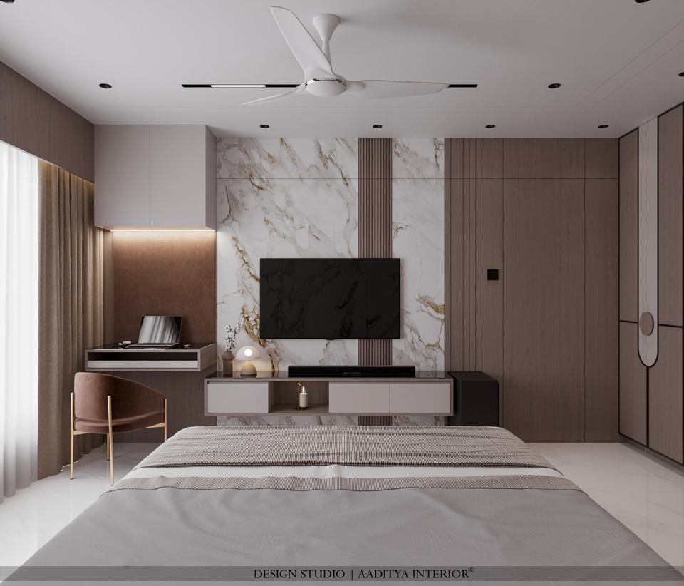 Serenity in style A perfect blend of marble elegance, cozy textures,… – photo 2
