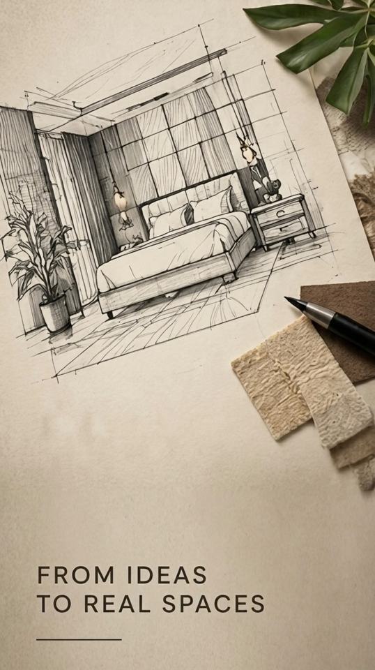 From a simple sketch to a space brought to life