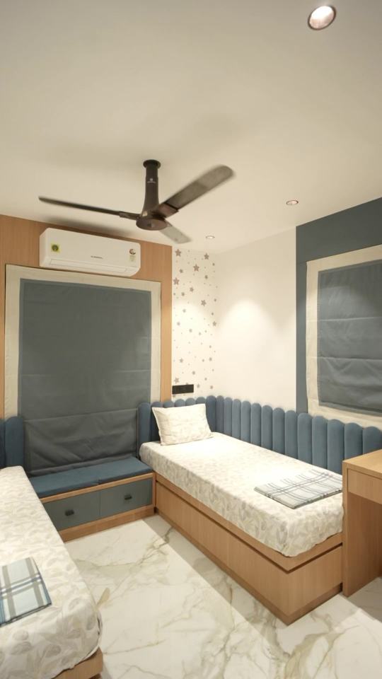 Dreamy and delightful, this children’s bedroom interior is a haven of…