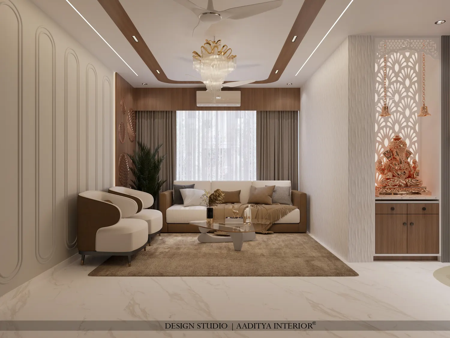 Ivory & Walnut Apartment