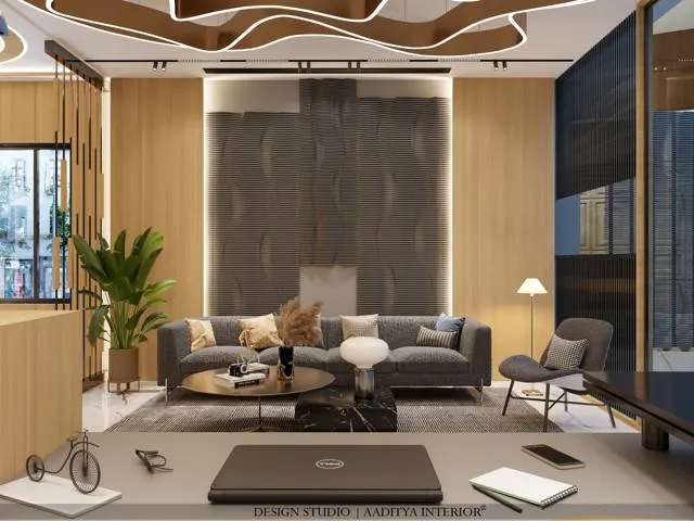 Office & Lobby interior design – Excellenza Office, Surat (view 2)