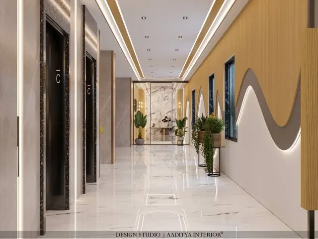 Office & Lobby interior design – Excellenza Office, Surat (view 3)