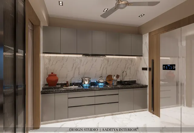Apartment interior design – Arched Mural Residence, Surat (view 3)