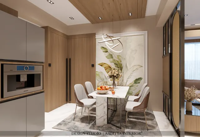 Apartment interior design – Arched Mural Residence, Surat (view 4)
