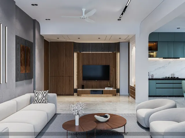 Apartment interior design – Avkash 1204, Surat (view 3)