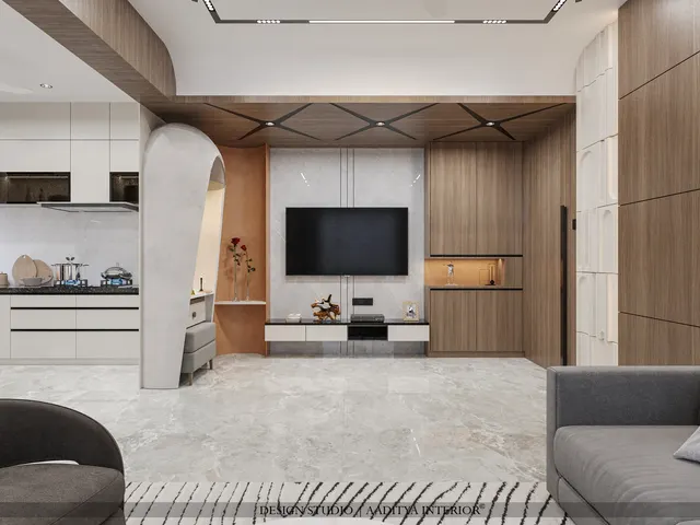 Apartment interior design – Avkash 1301, Surat (view 2)