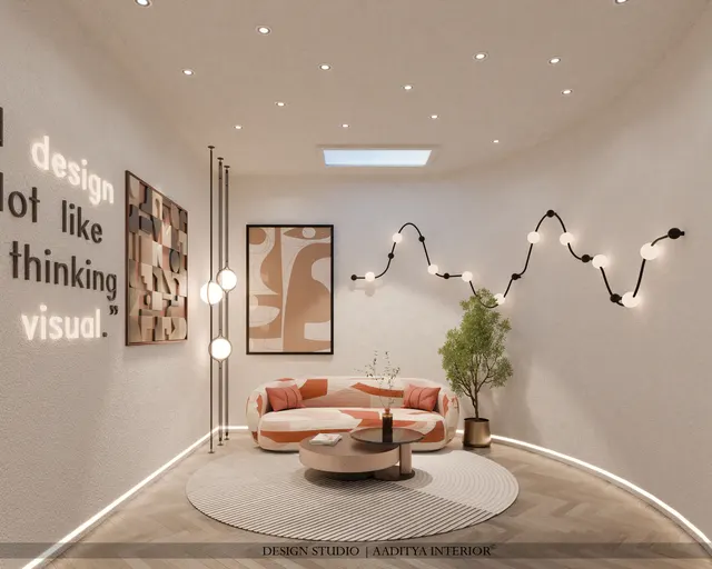 Retail Showroom interior design – Lighting Showroom, Katargam, Surat (view 4)
