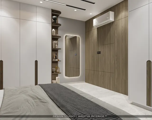 Bedrooms interior design – Blue Stone Residence, Surat (view 3)