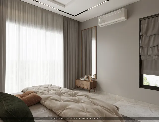 Bedrooms interior design – Blue Stone Residence, Surat (view 4)