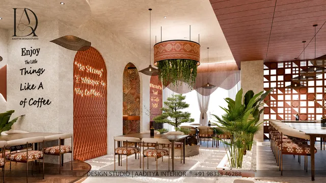 Café & Restaurant interior design – Chantra Café, India (view 3)