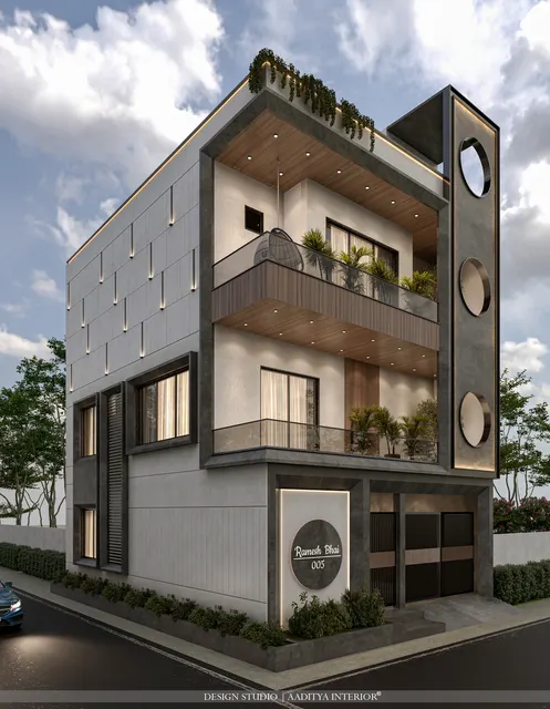 Bungalow & Elevation interior design – Circle Facade Residence, Surat (view 4)