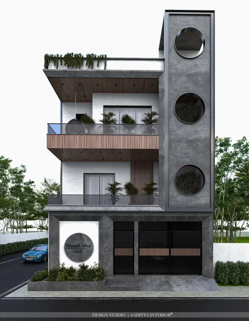 Bungalow & Elevation interior design – Circle Facade Residence, Surat (view 5)