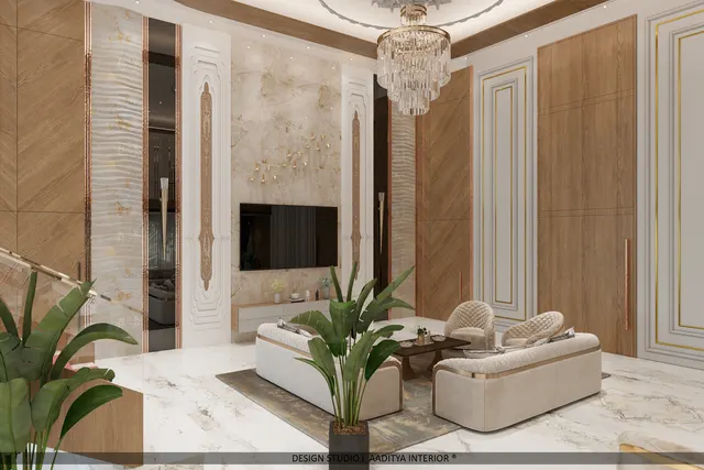 Villa interior design – Grand Staircase Villa, Surat (view 2)