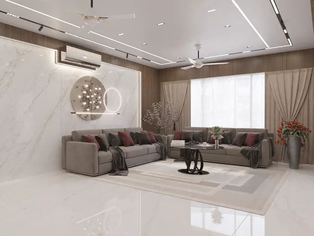 Apartment interior design – Green City Gold, Surat (view 2)