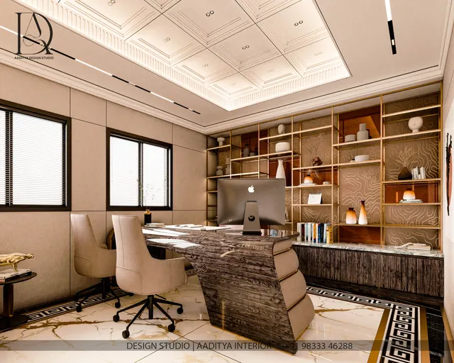 Healthcare Office interior design – Hospital Director's Cabin, Surat (view 4)