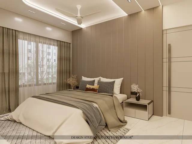 Apartment interior design – Ivory & Walnut Apartment, Surat (view 5)