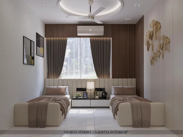 Apartment interior design – Ivory & Walnut Apartment, Surat (view 7)