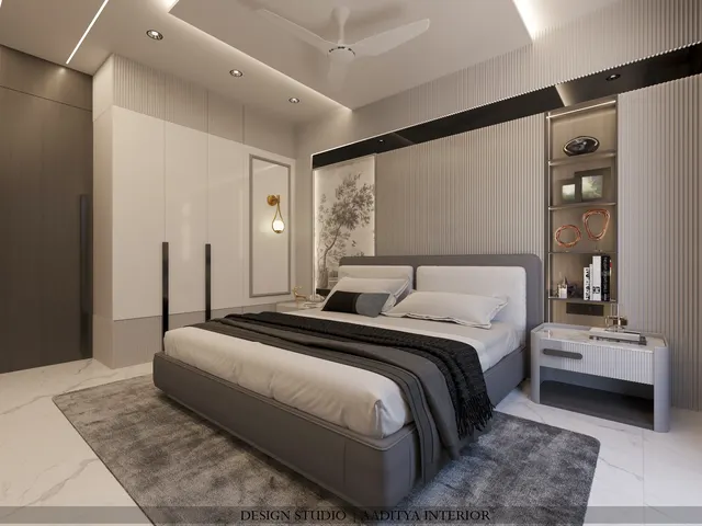 Apartment interior design – Ivory & Walnut Apartment, Surat (view 10)