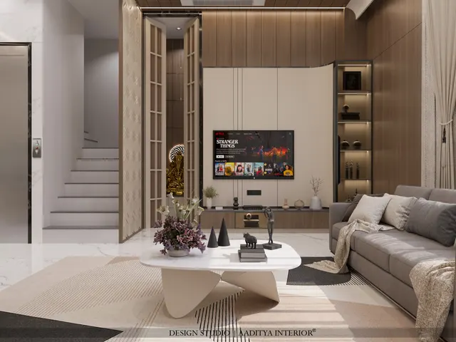 Apartment interior design – Krushnabhumi Residence, Surat (view 3)