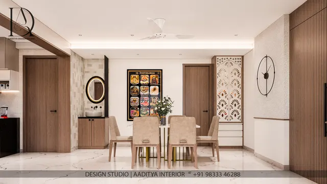Apartment interior design – Lattice Ceiling Apartment, Surat (view 7)