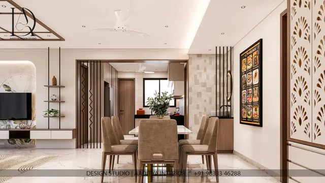 Apartment interior design – Lattice Ceiling Apartment, Surat (view 8)