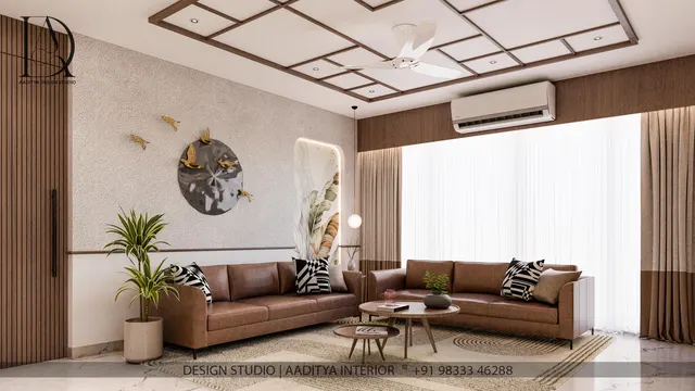 Apartment interior design – Lattice Ceiling Apartment, Surat (view 9)