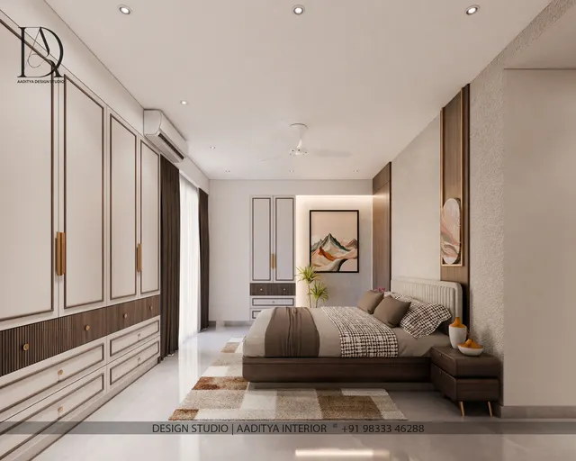 Apartment interior design – Lattice Ceiling Apartment, Surat (view 12)