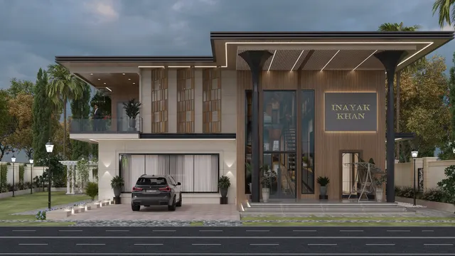 Bungalow Elevation interior design – Luxury Bungalow Elevation, India (view 2)