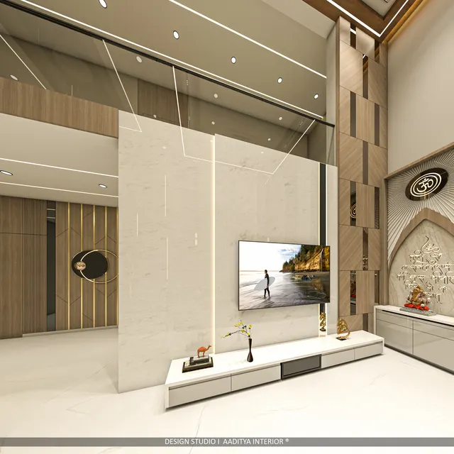 Bungalow interior design – Double-Height Residence, Surat (view 4)
