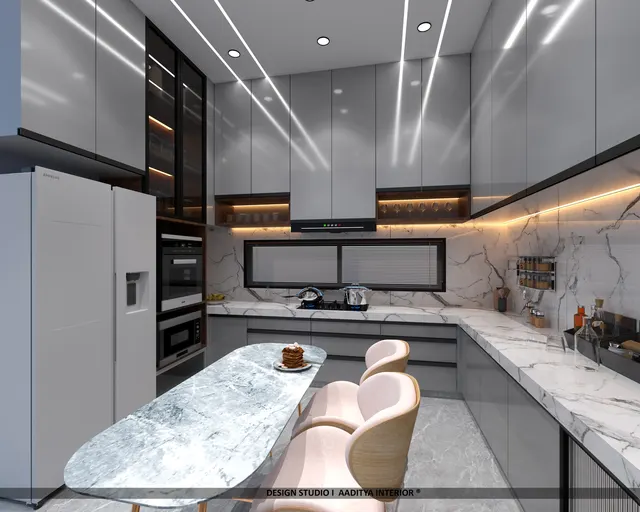 Bungalow interior design – Double-Height Residence, Surat (view 6)